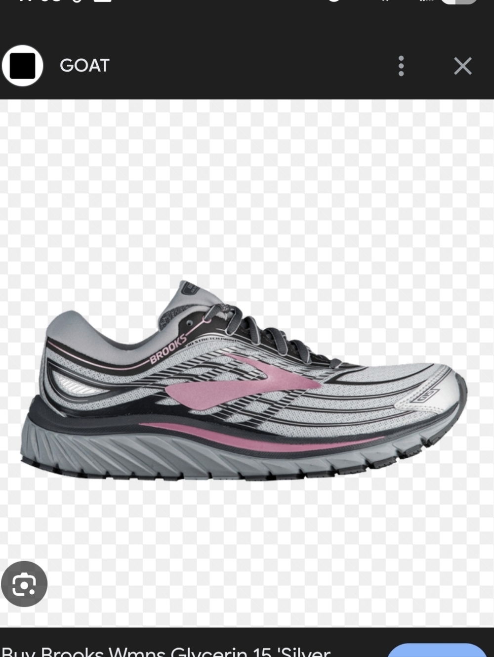 Brooks Glycerin 15 Light Gray and Pink Road-Running Sneakers